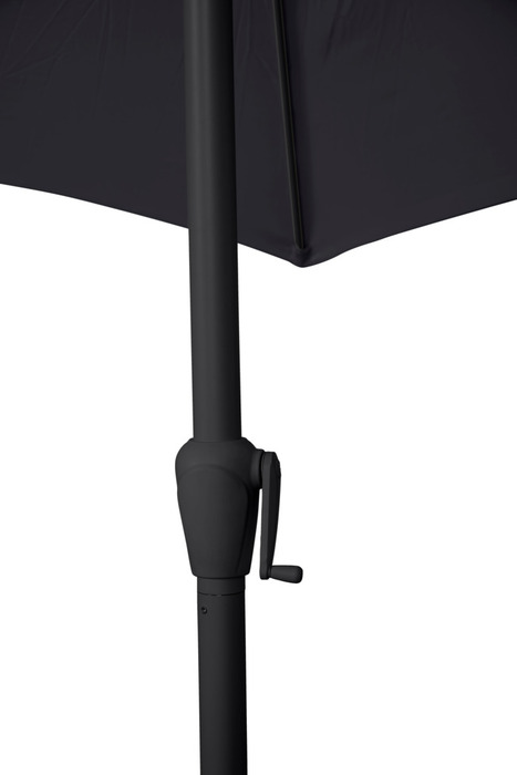Parasol m/krank og tilt sort Ø300 x H247 cm - Sunlife